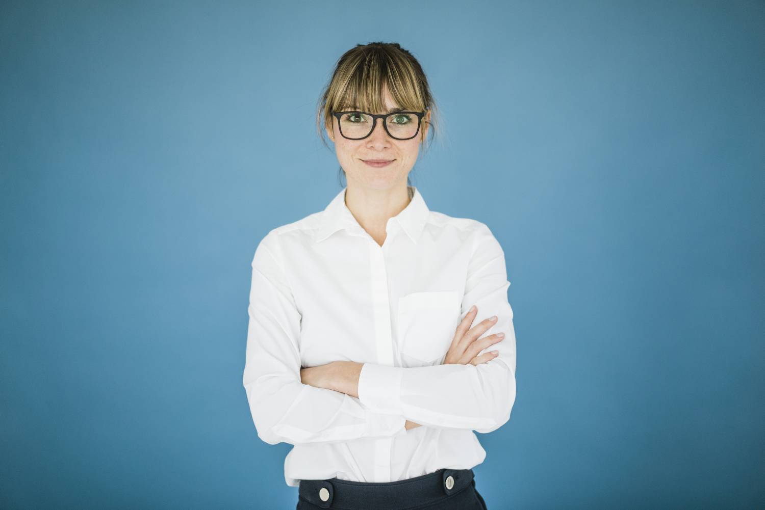 Business woman considering the CCPA definition of personal information